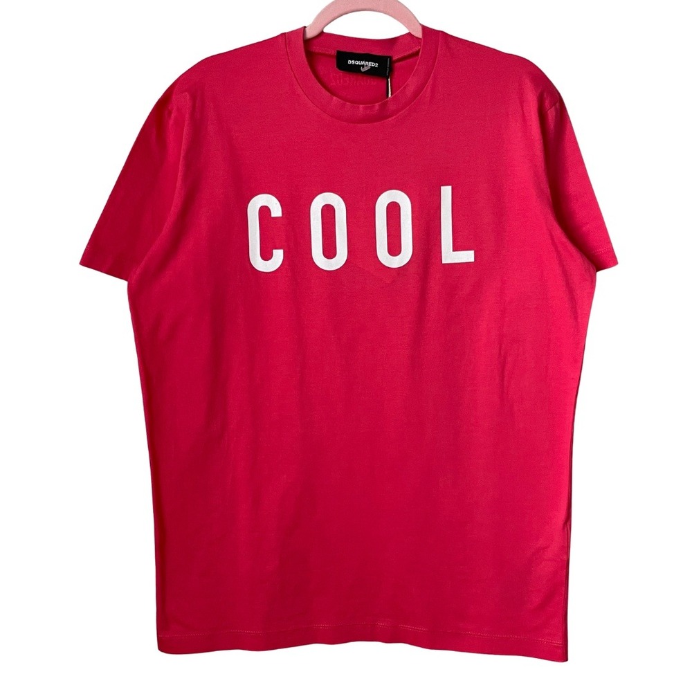 Dsquared2 Cool Fit Graphic T-Shirt Shirt Womens Large Pink Cotton Tee Streetwear